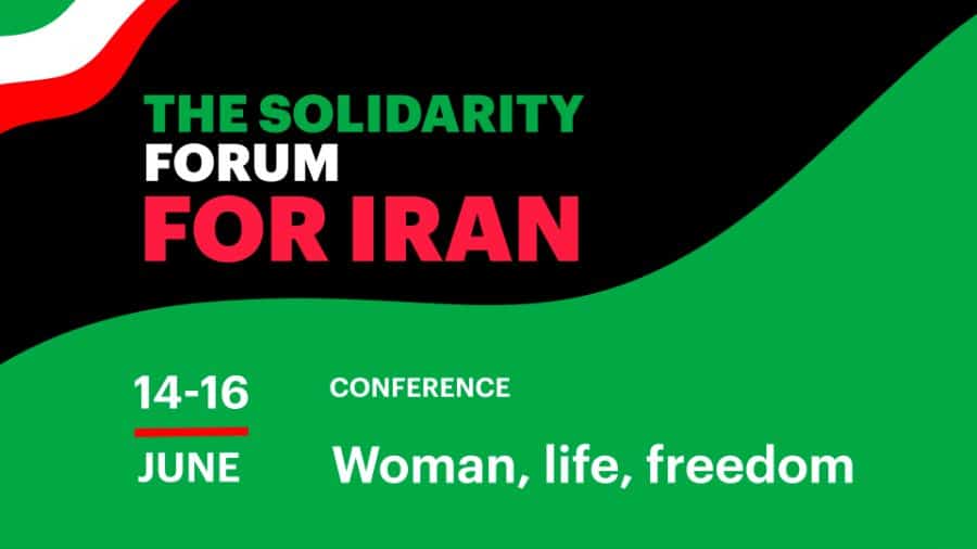 پوستر کنفرانس زن زندگی آزادی از فروم همبستگی برای ایران